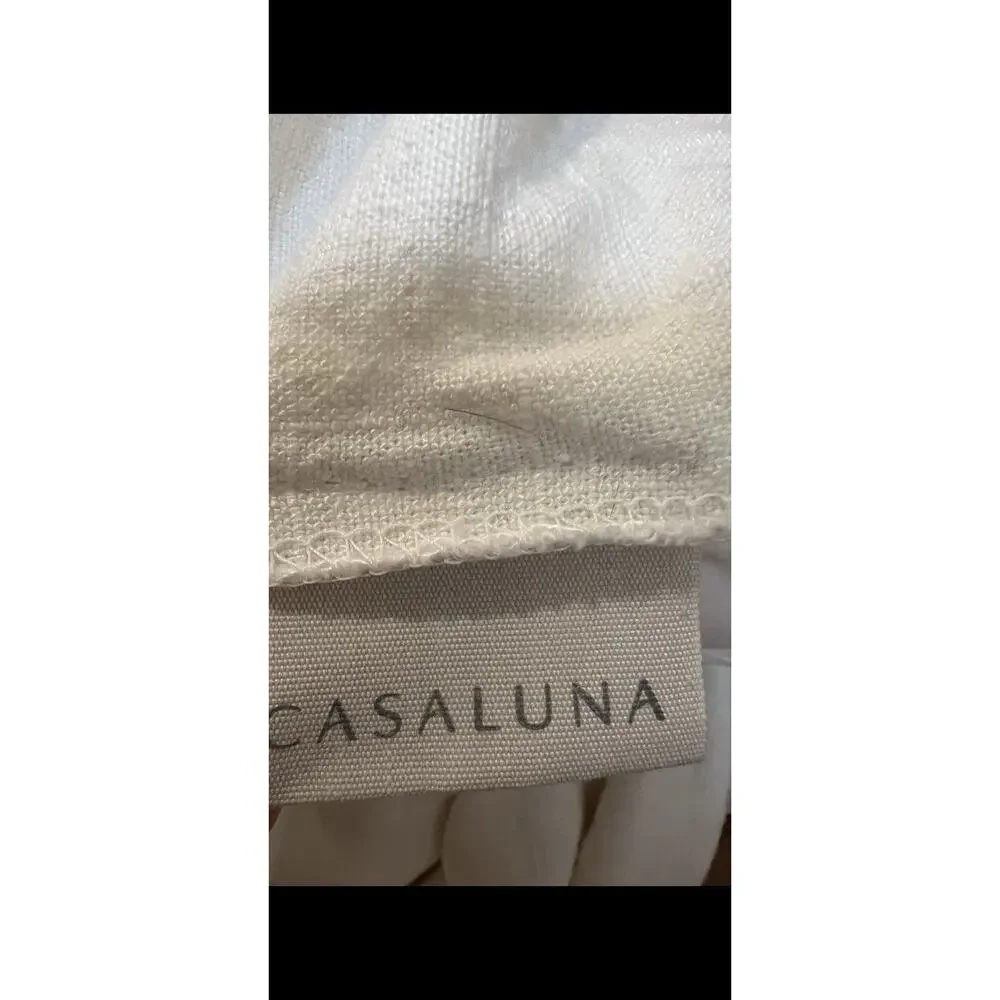 Heavyweight Linen Blend Duvet Cover Casaluna Oversized Queen White 101x95”